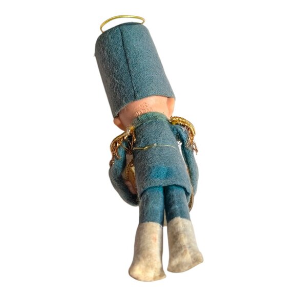 VTG Felt Pixie Elf Boy Drummer Christmas Ornament JAPAN Hanging Decor - Picture 4 of 7